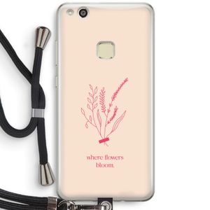 Where flowers bloom: Huawei Ascend P10 Lite Transparant Hoesje met koord