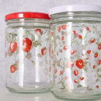 Boltze Home Voorraadpot aardbei 500ml glas