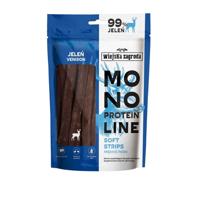 WIEJSKA ZAGRODA Monoprotein line Soft strips Deer - traktatie voor hond - 100g