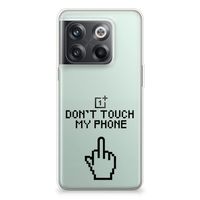 OnePlus 10T Silicone-hoesje Finger Don't Touch My Phone - thumbnail