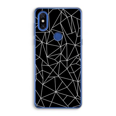 Geometrische lijnen wit: Xiaomi Mi Mix 3 Transparant Hoesje