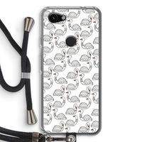 Zwanen: Pixel 3a Transparant Hoesje met koord