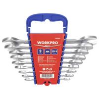 WorkPro WP202505 Dubbele steeksleutelset 9-delig Sleutelbreedte (metrisch) 6 - 23 mm
