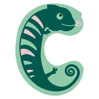Small Foot - houten dieren kinderletter - c