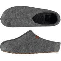 Apollo instappers slippers/pantoffels - grijs - heren - maat 45-46 - polyester - rubber zool