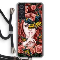 Lady Moth: Samsung Galaxy S21 FE Transparant Hoesje met koord