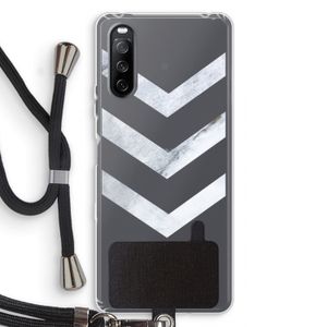 Marmeren pijlen: Sony Sony Xperia 10 III Transparant Hoesje met koord