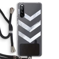 Marmeren pijlen: Sony Sony Xperia 10 III Transparant Hoesje met koord