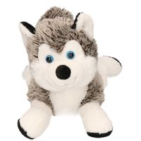 Pluche husky knuffel 24 cm - thumbnail