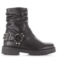 Remix Boots 13824 Zwart Leer Biker boots Dames - thumbnail