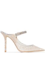 Jimmy Choo mules Bing 100 mm ornées de cristaux - Argent