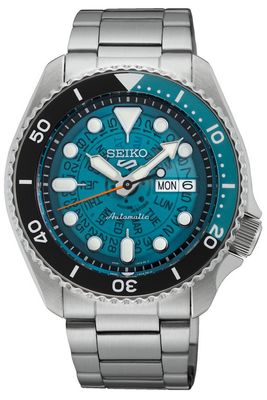 Seiko SRPJ45K1 5 Sports Horloge Automatic staal zilverkleurig-blauw 42,5 mm