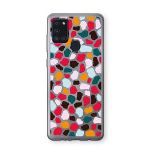 Colored Giraffe: Samsung Galaxy A21s Transparant Hoesje