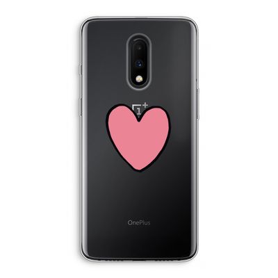 Hartje: OnePlus 7 Transparant Hoesje