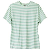 Fjällräven Dames T-Shirt Striped T-Shirt W, groen-wit, Maat: XS