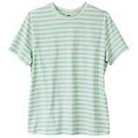 FjÃ¤llrÃ¤ven Dames T-Shirt Striped T-Shirt W, groen-wit, Maat: XS