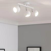 Plafondspot wit verstelbare &apos;Phil&apos; met 3 spotlights gu10