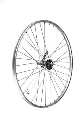 Roland Achterwiel werke 28"/622 x 24 - remnaaf ventura - 36 gaats 13g - zilver