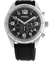 Horlogeband Fossil BQ1243 Silicoon Zwart 22mm