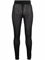 Philipp Plein legging en tulle à motif monogrammé - Noir - thumbnail