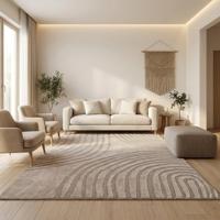 Vloerkleed Pigment - Beige 280x200cm - Polypropyleen - Dekbed-Discounter.nl