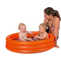 Oranje opblaasbaar zwembad 122 x 23 cm speelgoed - thumbnail