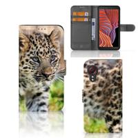 Samsung Galaxy Xcover 5 | Telefoonhoesje | Met pasjeshouder | Baby Luipaard