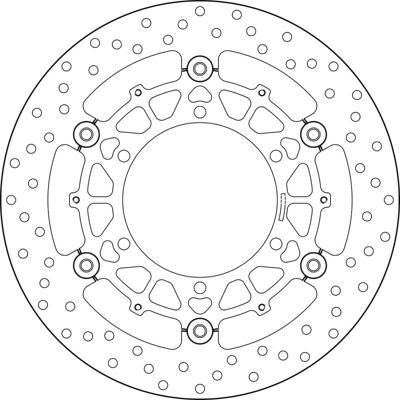 BREMBO Serie Oro remschijf, remschijven voor de moto, zwevend 78B40846