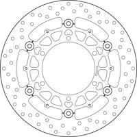 BREMBO Serie Oro remschijf, remschijven voor de moto, zwevend 78B40846