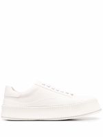 Jil Sander baskets à lacets - Blanc