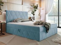 Boxspring SIMONA 140x200 cm blauw Boxspring SIMONA 140x200 cm blauw