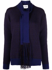 Jil Sander pull en maille intarsia - Marron