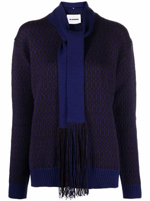 Jil Sander pull en maille intarsia - Marron