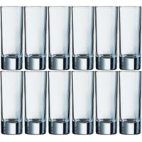 24x Stuks shotglazen/shotglaasjes van glas 65 ml - thumbnail