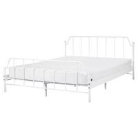 Beliani - MAURESSAC - Tweepersoonsbed - Wit - 160 x 200 cm - Metaal