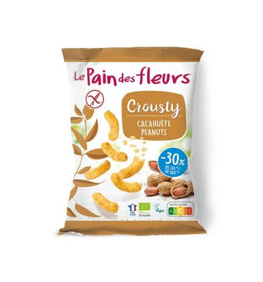 Chips gepoft pinda -30% zout glutenvrij vegan bio