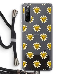 Leeuwenkoppen: Sony Sony Xperia 10 III Transparant Hoesje met koord