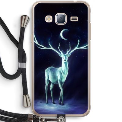 Nightbringer: Samsung Galaxy J3 (2016) Transparant Hoesje met koord