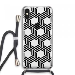 Geometrisch patroon: iPhone XS Max Transparant Hoesje met koord