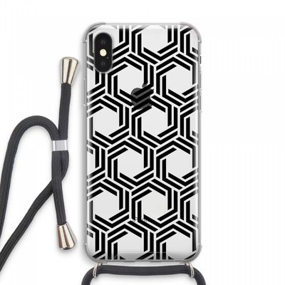 Geometrisch patroon: iPhone XS Max Transparant Hoesje met koord