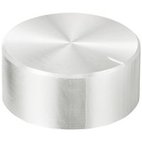 TRU COMPONENTS TC-11696496 Draaiknop Met knopmarkering Zilver (Ø x h) 30 mm x 13 mm Aluminium, Plastic 1 stuk(s) - thumbnail