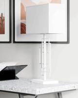Grote witte tafellamp met E27 fitting en schakelaar By Rydens Paragon