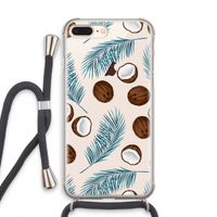 Kokosnoot roze: iPhone 8 Plus Transparant Hoesje met koord