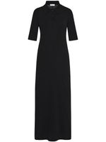 Rosetta Getty robe en coton à col polo - Noir