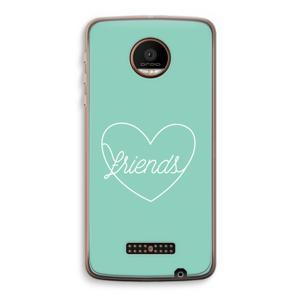 Friends heart pastel: Motorola Moto Z Force Transparant Hoesje