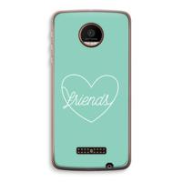 Friends heart pastel: Motorola Moto Z Force Transparant Hoesje - thumbnail