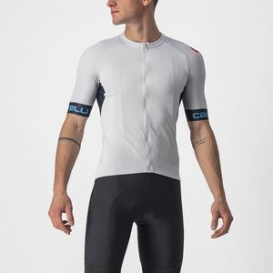 Castelli Entrata VI korte mouw fietsshirt zilvergrijs heren XXXL