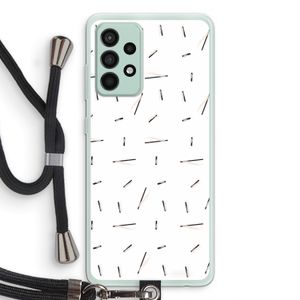 Hipster stripes: Samsung Galaxy A52s 5G Transparant Hoesje met koord