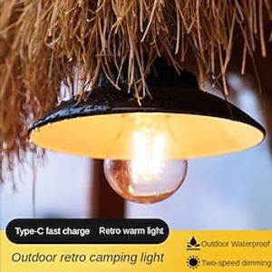 led campingverlichting outdoor oplaadbare draagbare lantaarnverlichting waterdichte zaklamp 2 verlichtingsmodi Lightinthebox