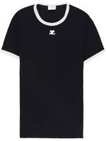 Courrèges t-shirt Bumpy à patch logo - Noir